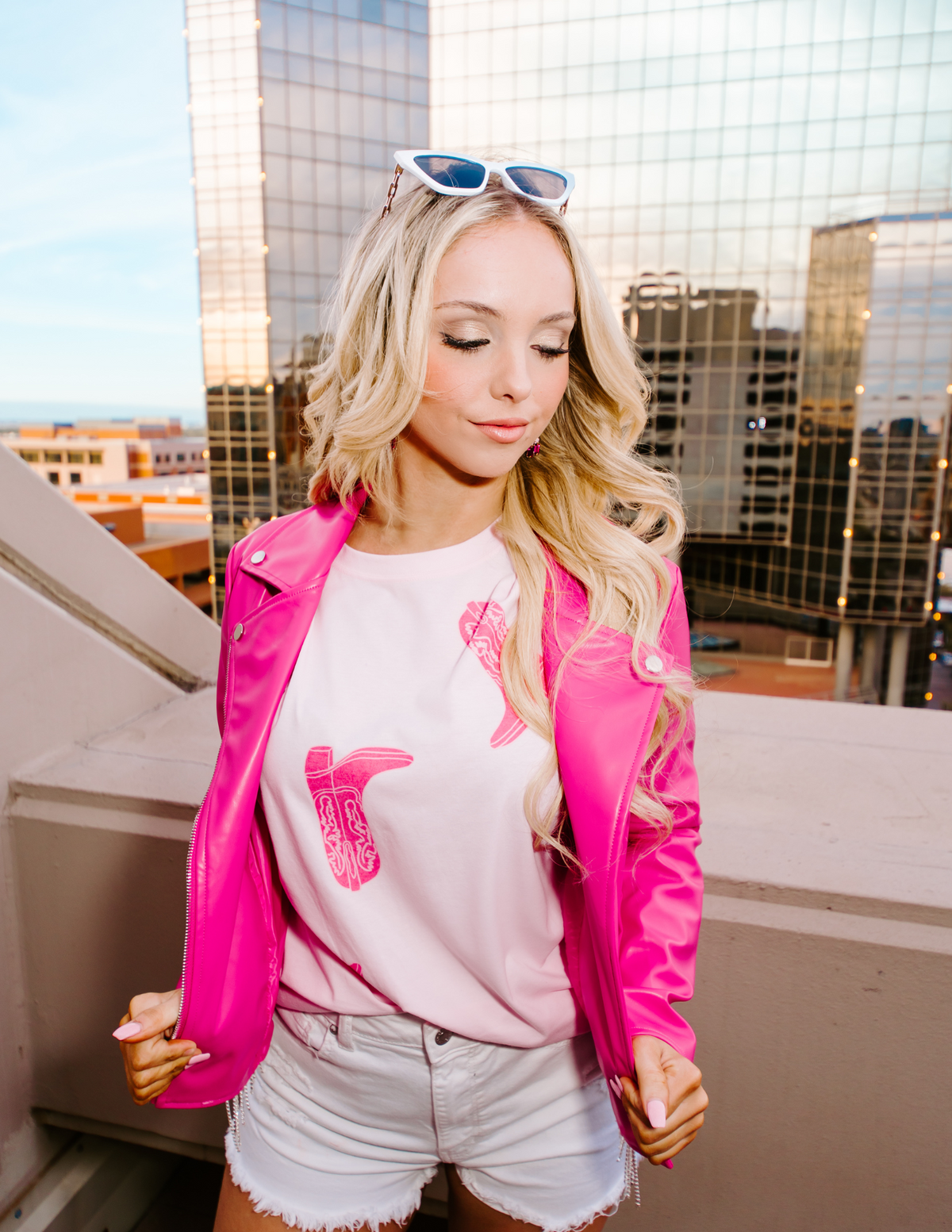 TEXAS BARBIE PINK FRINGE JACKET