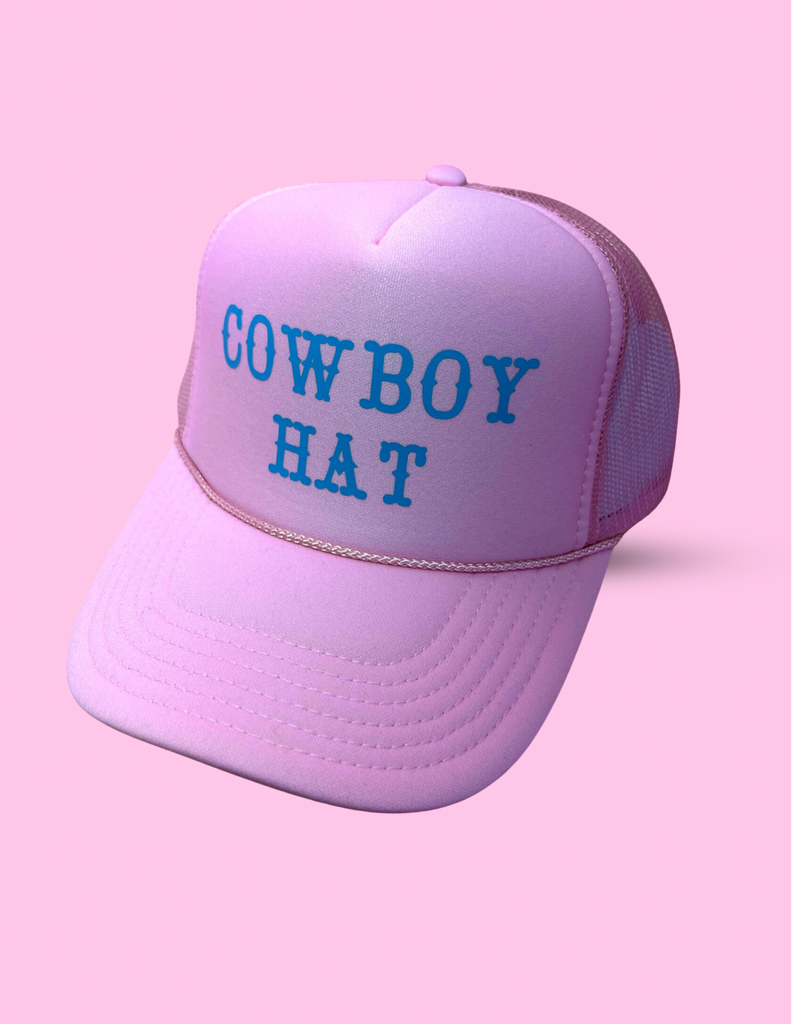 COWBOY HAT TRUCKER HAT IN PINK