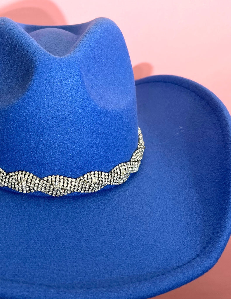 BLING IT ON COWGIRL HAT BLUE